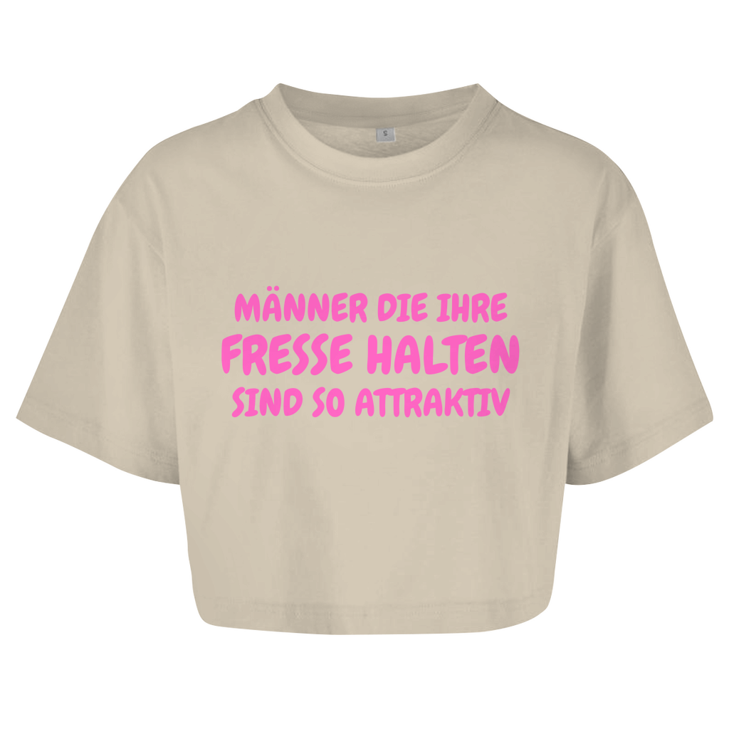 Männer, die ihre Fresse halten, sind so attraktiv – lustiges Crop Top