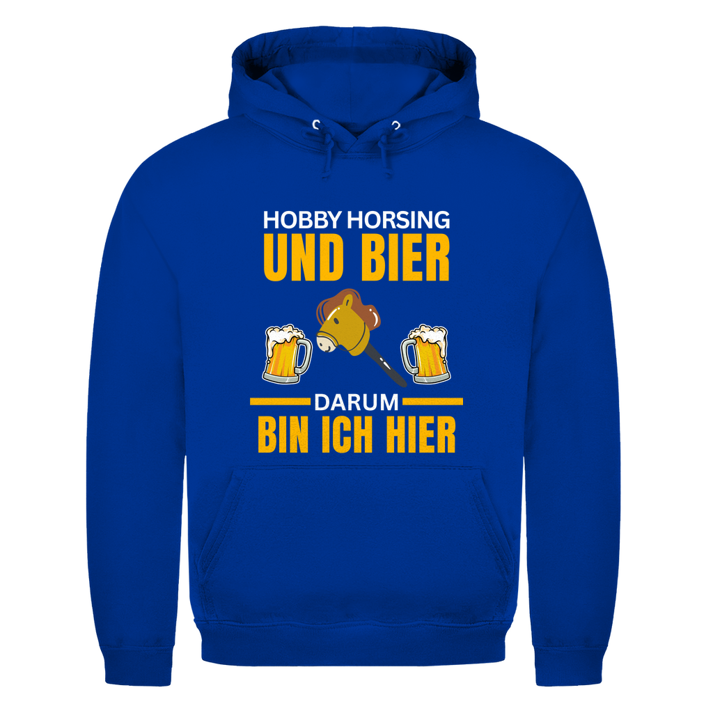 Hobbyhorsing und Bier – darum bin ich hier – lustiger Hoodie