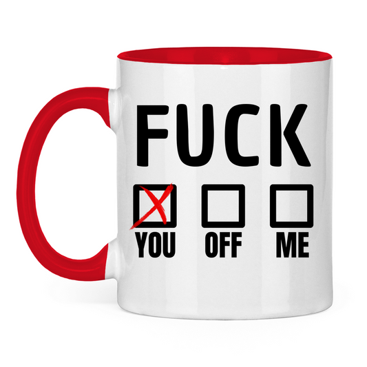 Fuck You (mit Auswahlbox) – lustige Tasse