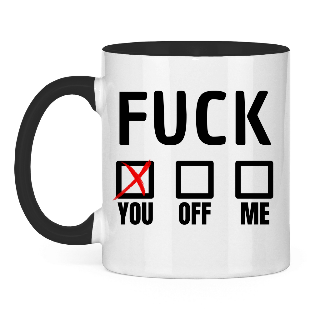 Fuck You (mit Auswahlbox) – lustige Tasse