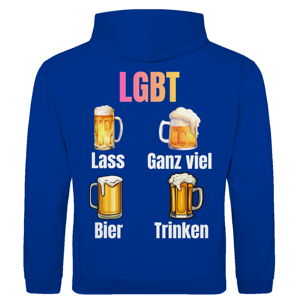 LGBT – Lass ganz viel Bier trinken – lustiger Hoodie (Backprint)