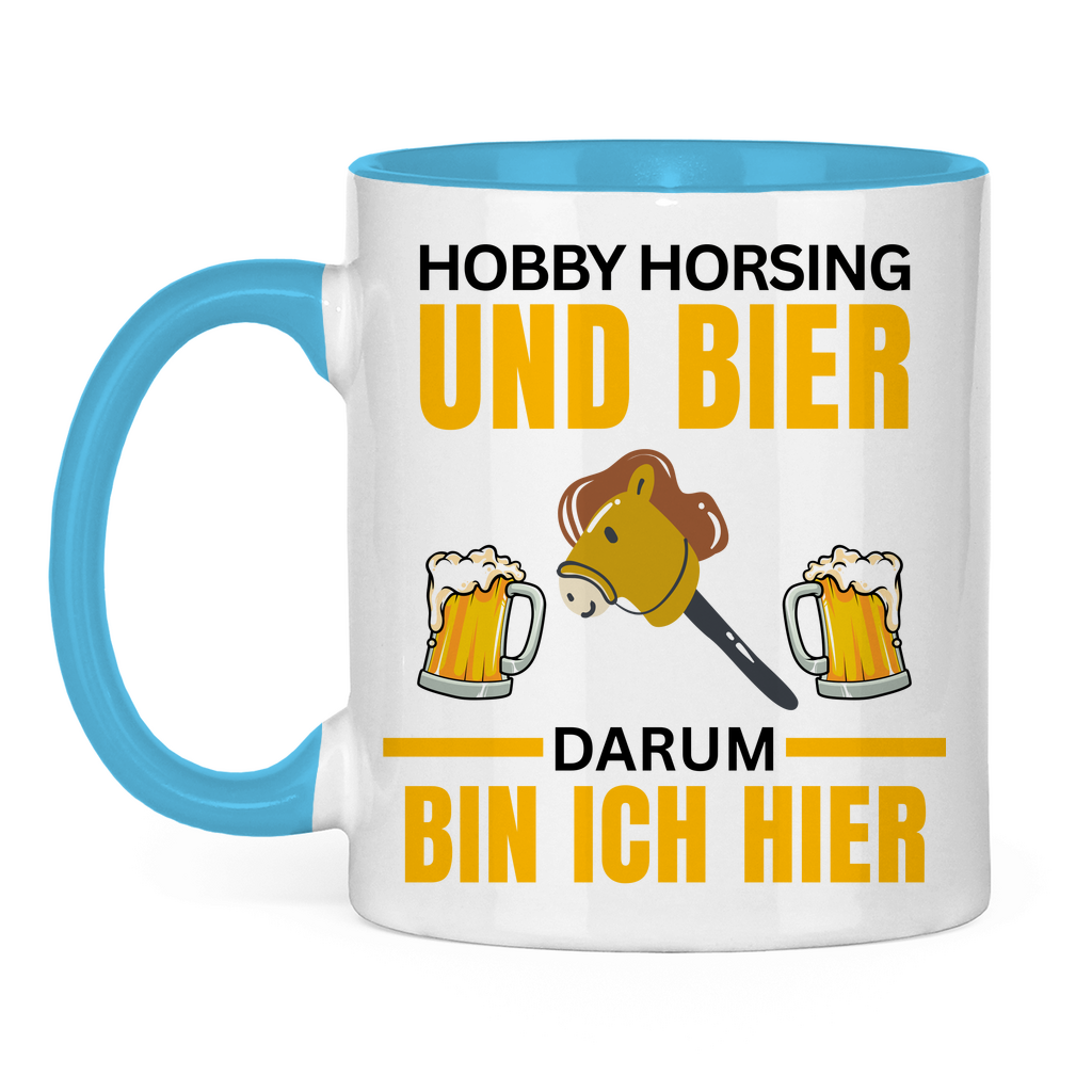 Hobbyhorsing und Bier – darum bin ich hier – lustige Tasse