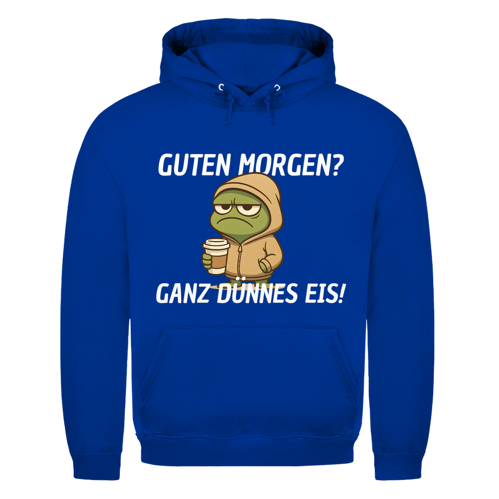 Guten Morgen? Ganz dünnes Eis! – muffiger Frosch – lustiger Hoodie