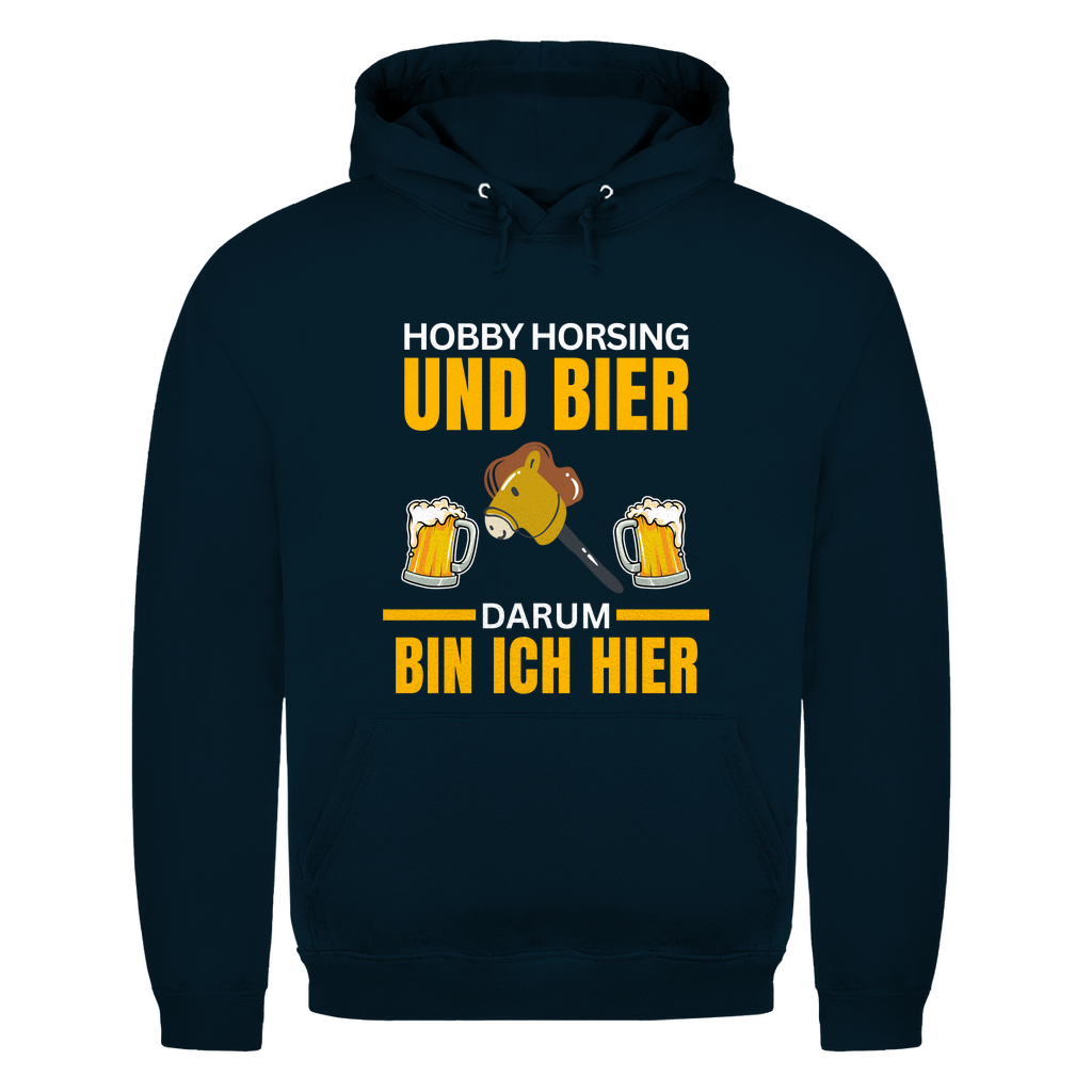 Hobbyhorsing und Bier – darum bin ich hier – lustiger Hoodie