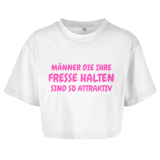 Männer, die ihre Fresse halten, sind so attraktiv – lustiges Crop Top
