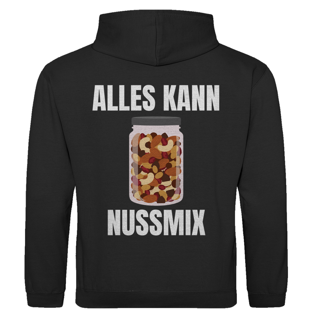 Alles kann Nussmix – kurzer Spruch – lustiger Hoodie (Backprint)