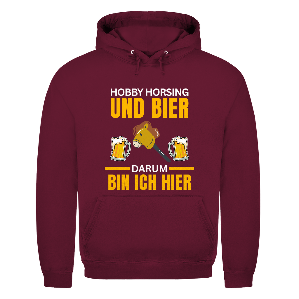 Hobbyhorsing und Bier – darum bin ich hier – lustiger Hoodie