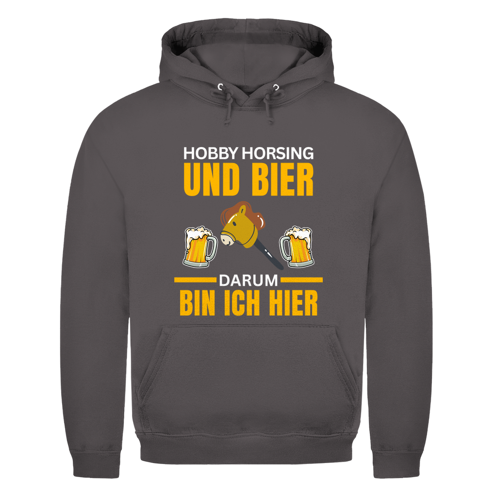 Hobbyhorsing und Bier – darum bin ich hier – lustiger Hoodie