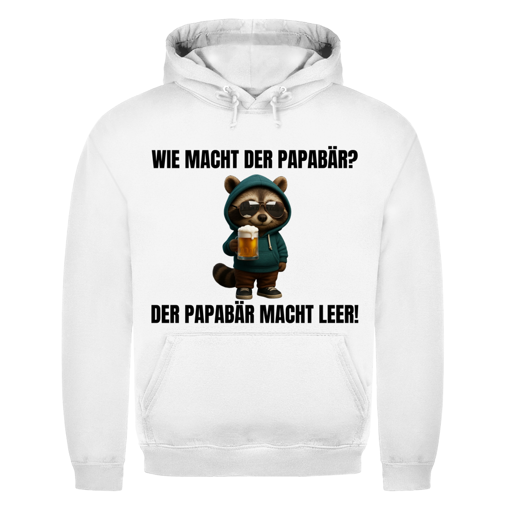 Wie macht der Papabär? – Der Papabär macht leer! – lustiger Hoodie
