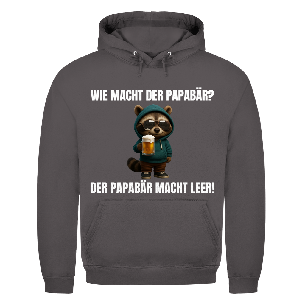 Wie macht der Papabär? – Der Papabär macht leer! – lustiger Hoodie