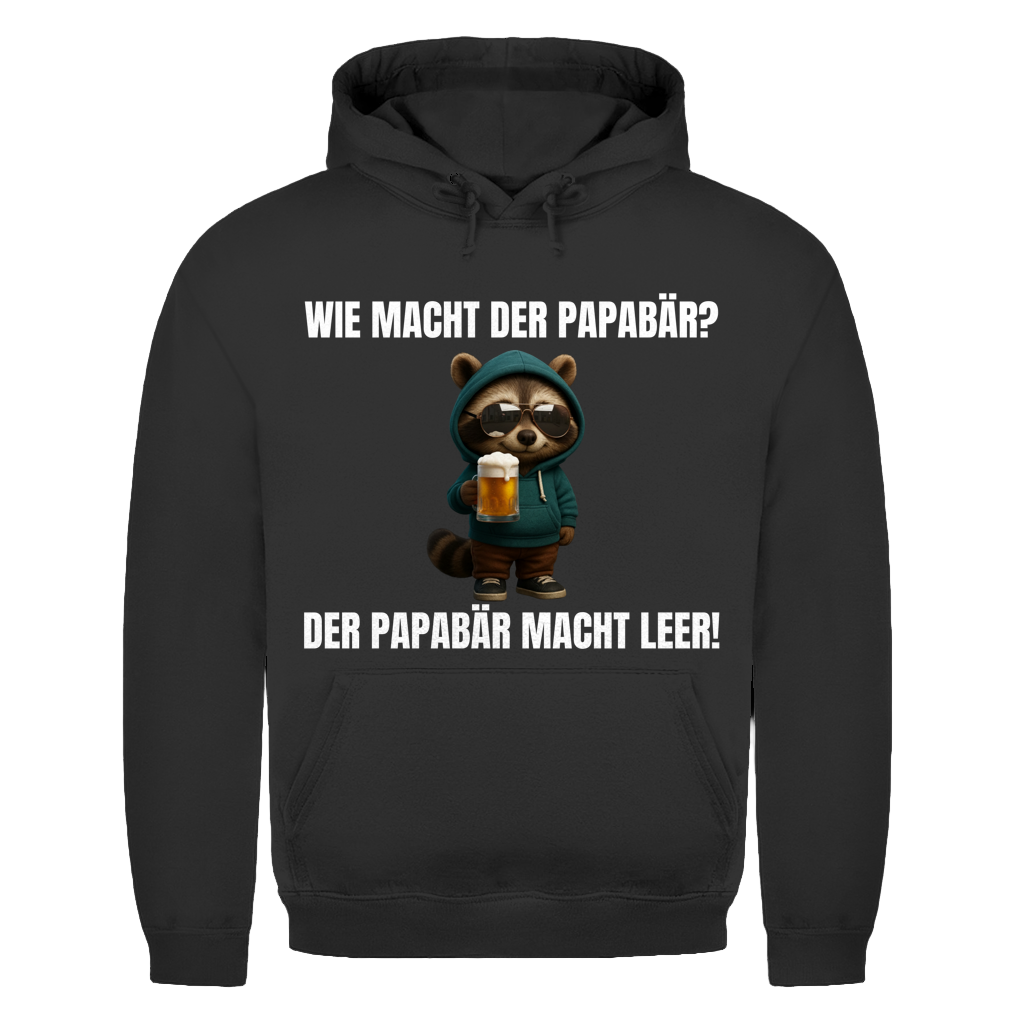 Wie macht der Papabär? – Der Papabär macht leer! – lustiger Hoodie