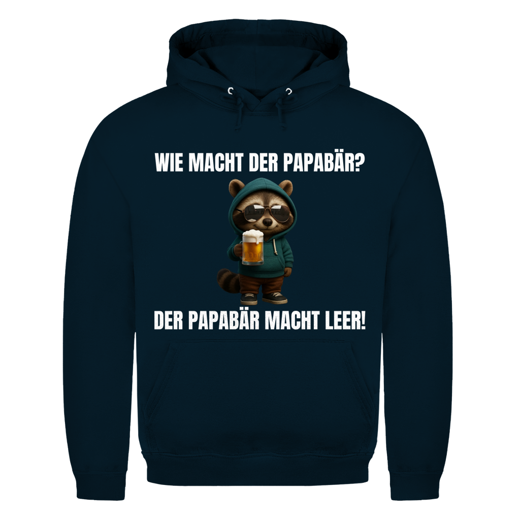 Wie macht der Papabär? – Der Papabär macht leer! – lustiger Hoodie