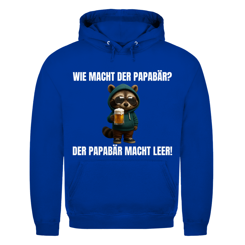 Wie macht der Papabär? – Der Papabär macht leer! – lustiger Hoodie