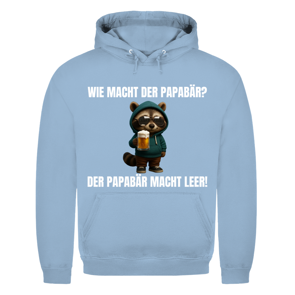 Wie macht der Papabär? – Der Papabär macht leer! – lustiger Hoodie