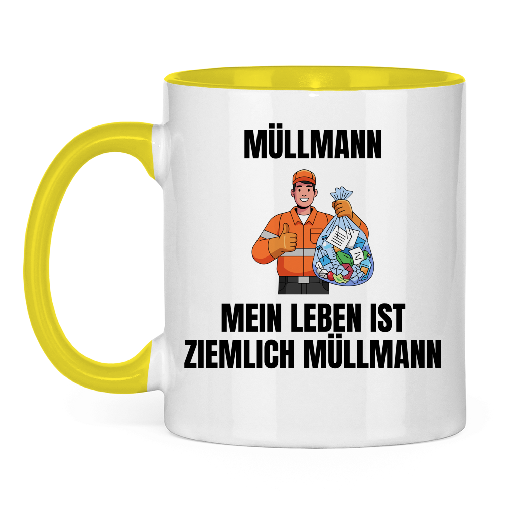 Müllmann – Mein Leben ist Müllmann – lustige Tasse