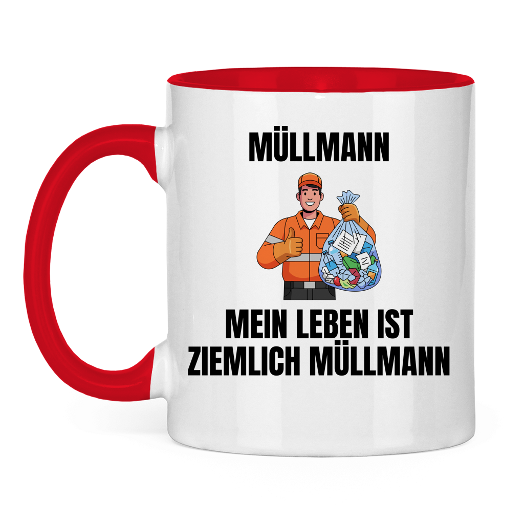 Müllmann – Mein Leben ist Müllmann – lustige Tasse