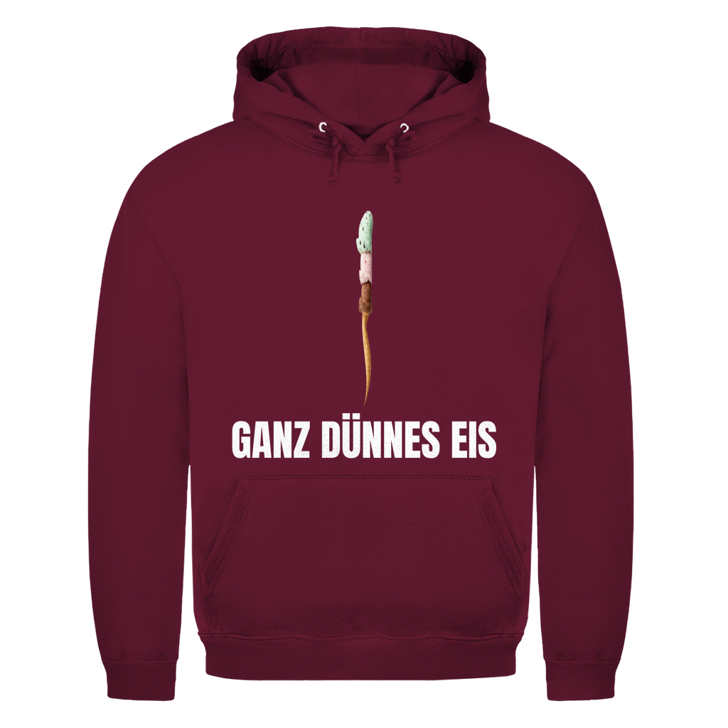 Ganz dünnes Eis – Vorsicht, Humor! – lustiger Hoodie