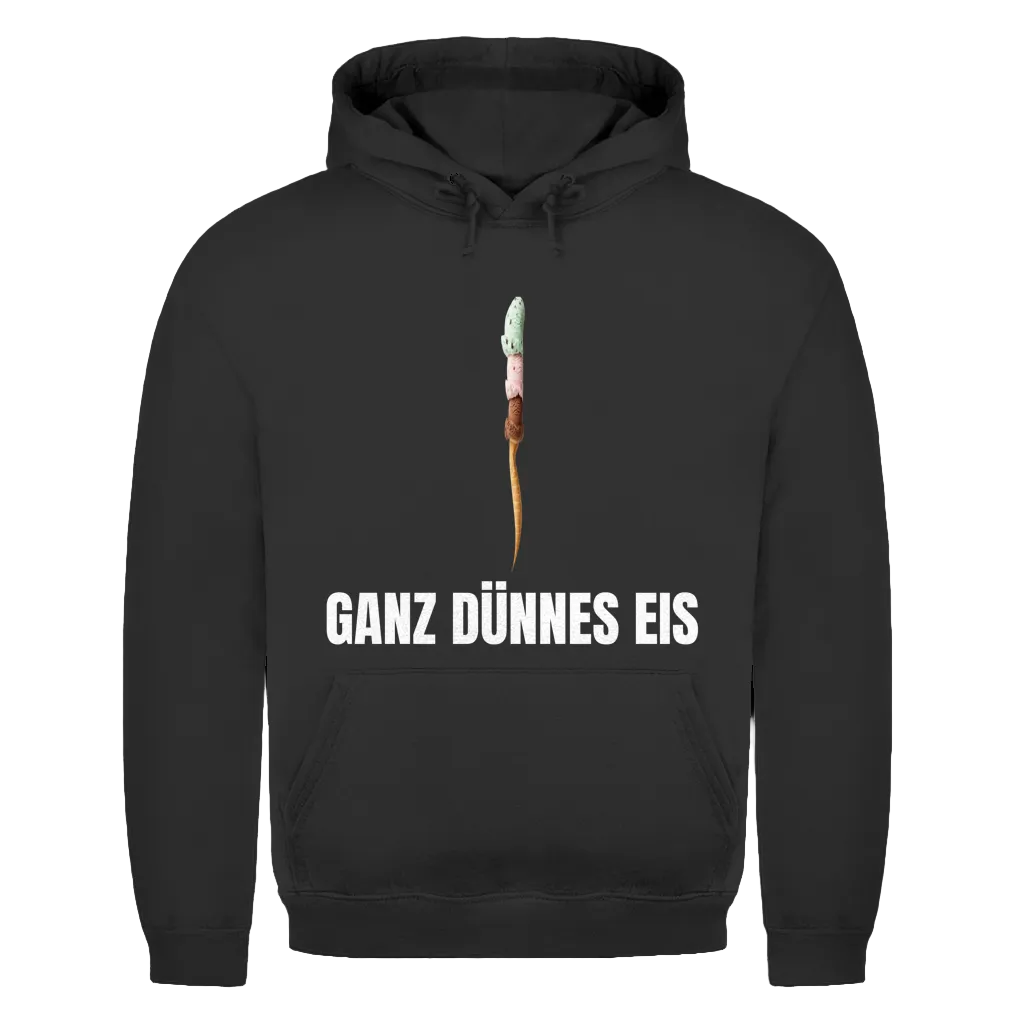 Ganz dünnes Eis – Vorsicht, Humor! – lustiger Hoodie