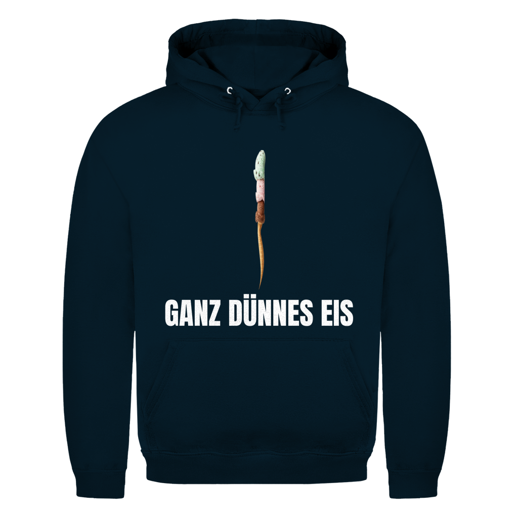 Ganz dünnes Eis – Vorsicht, Humor! – lustiger Hoodie