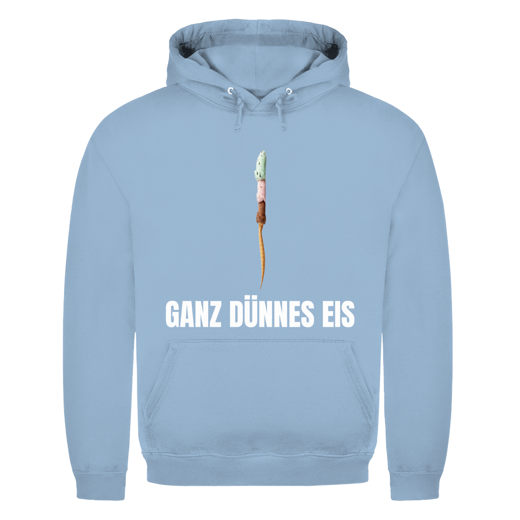Ganz dünnes Eis – Vorsicht, Humor! – lustiger Hoodie