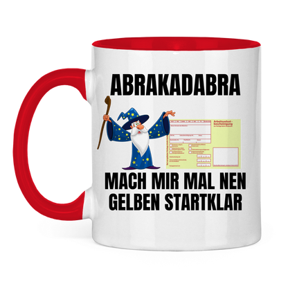 Abrakadabra – Mach mir mal nen Gelben startklar – lustige Tasse