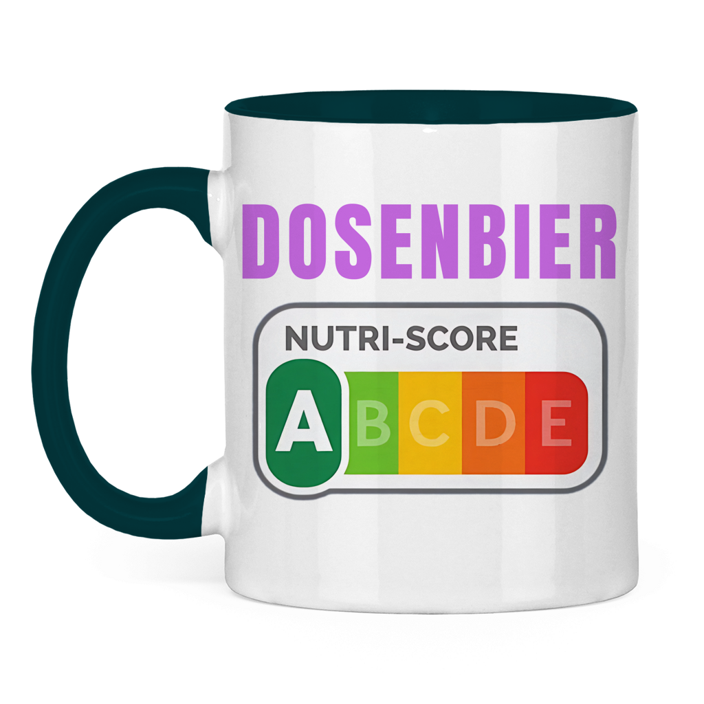 Dosenbier – Nutri-Score A – lustige Tasse