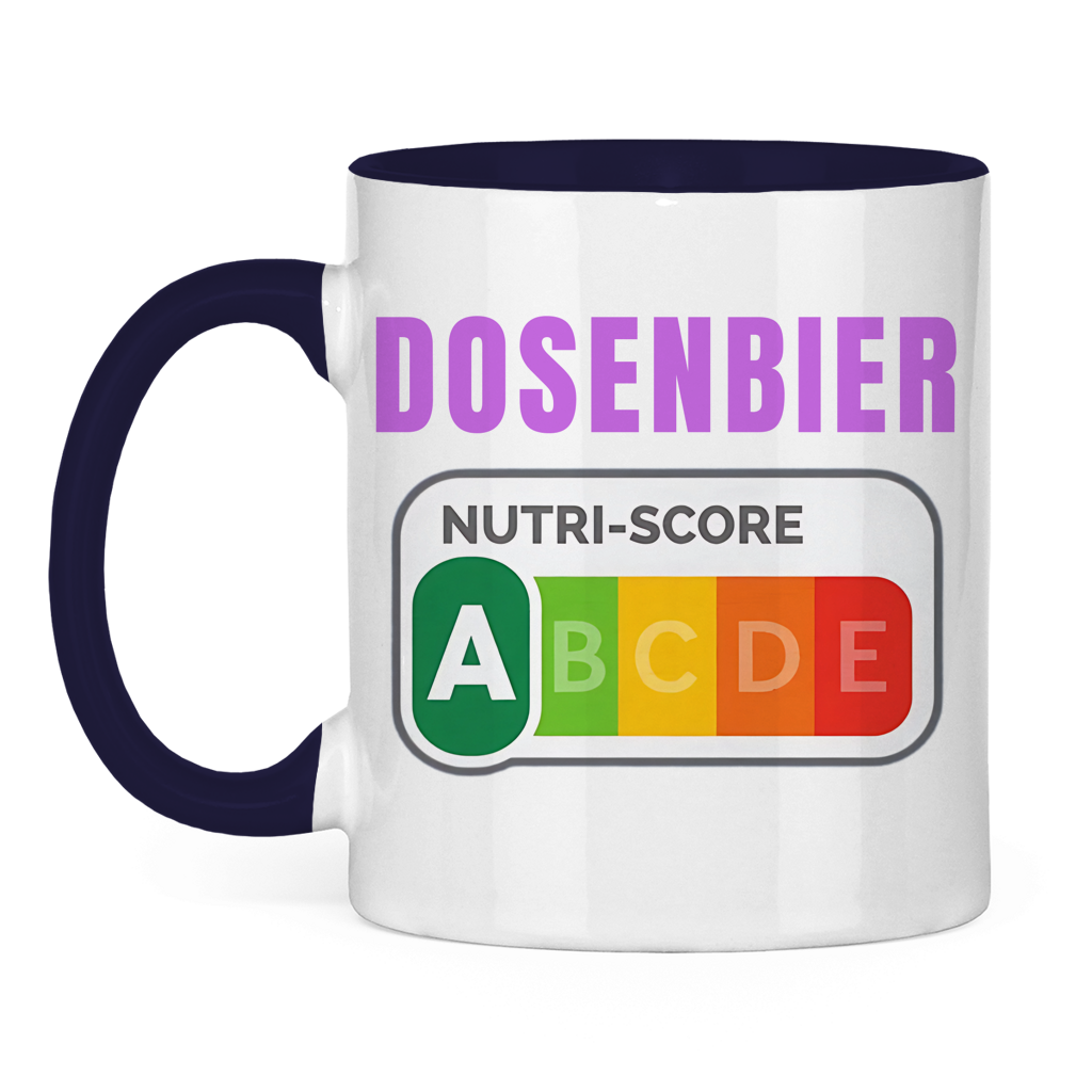 Dosenbier – Nutri-Score A – lustige Tasse