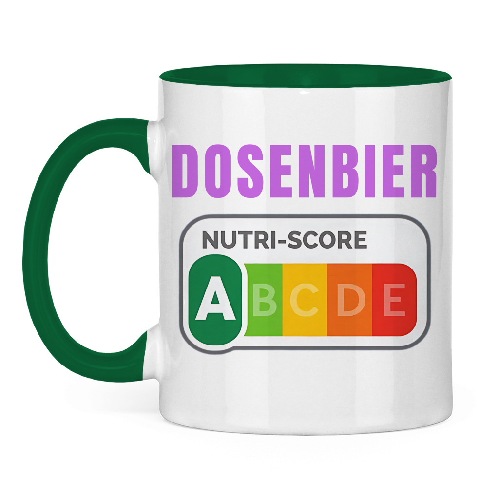 Dosenbier – Nutri-Score A – lustige Tasse
