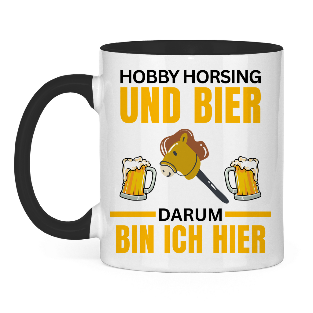 Hobbyhorsing und Bier – darum bin ich hier – lustige Tasse
