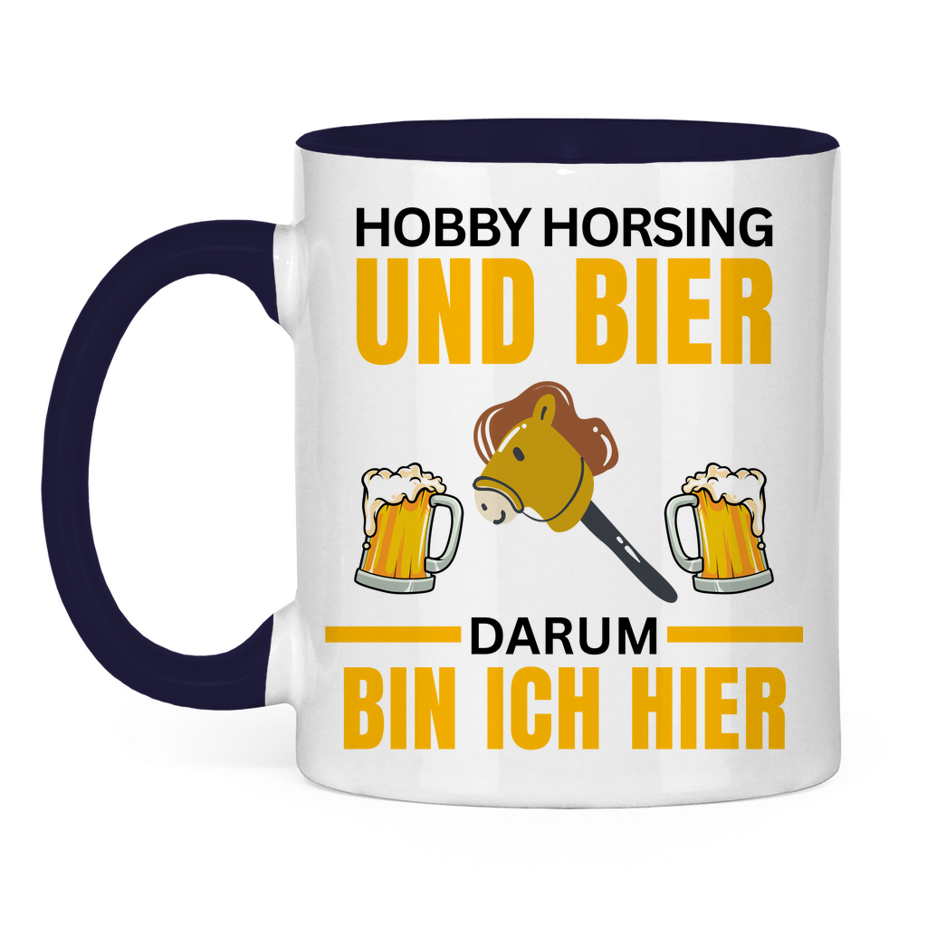 Hobbyhorsing und Bier – darum bin ich hier – lustige Tasse