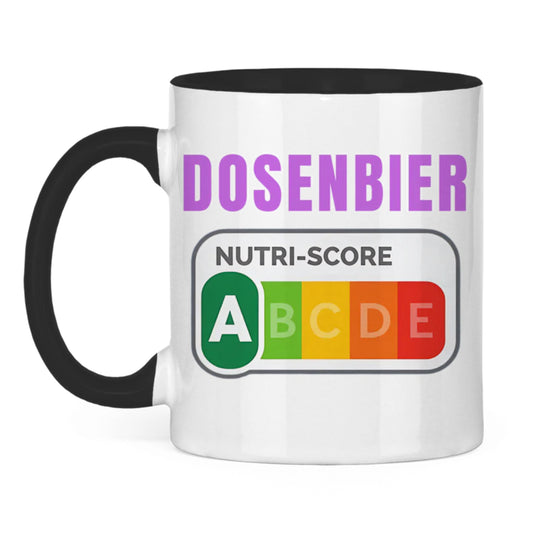 Dosenbier – Nutri-Score A – lustige Tasse