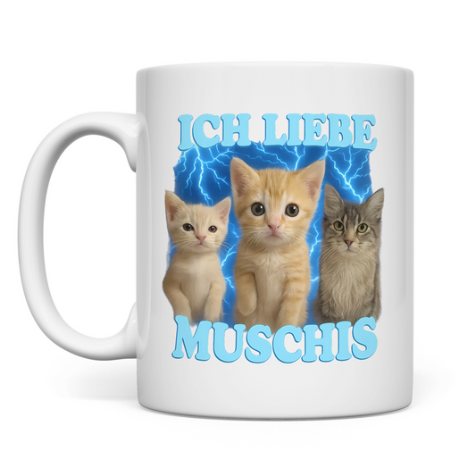 Ich liebe Muschis – lustige Tasse