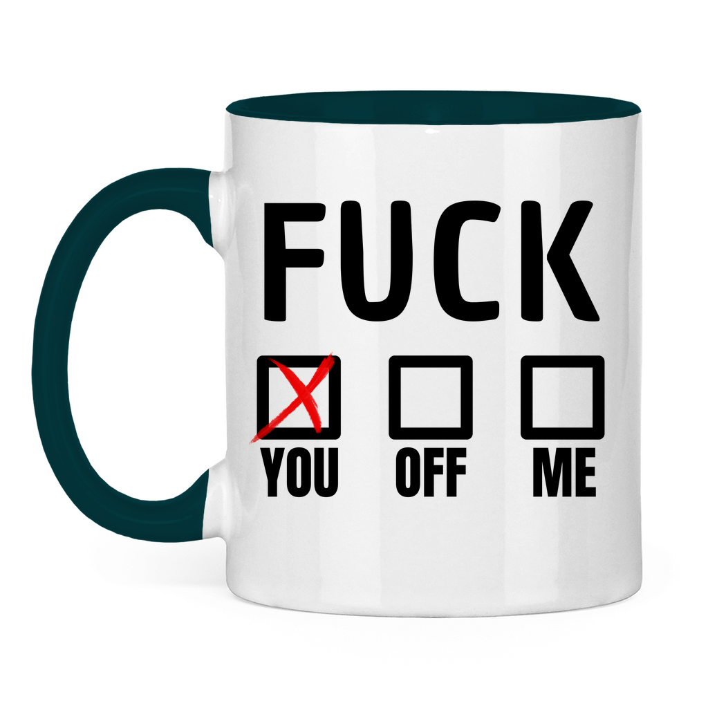 Fuck You (mit Auswahlbox) – lustige Tasse