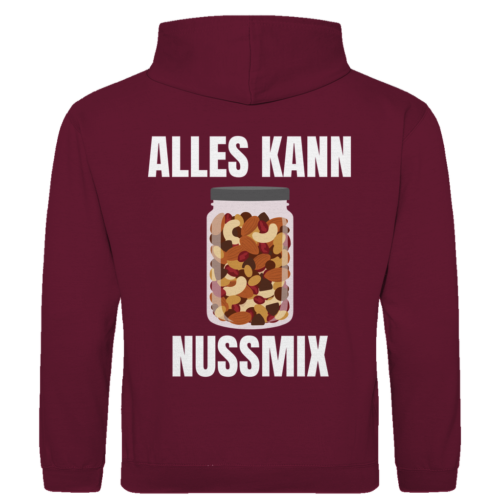 Alles kann Nussmix – kurzer Spruch – lustiger Hoodie (Backprint)