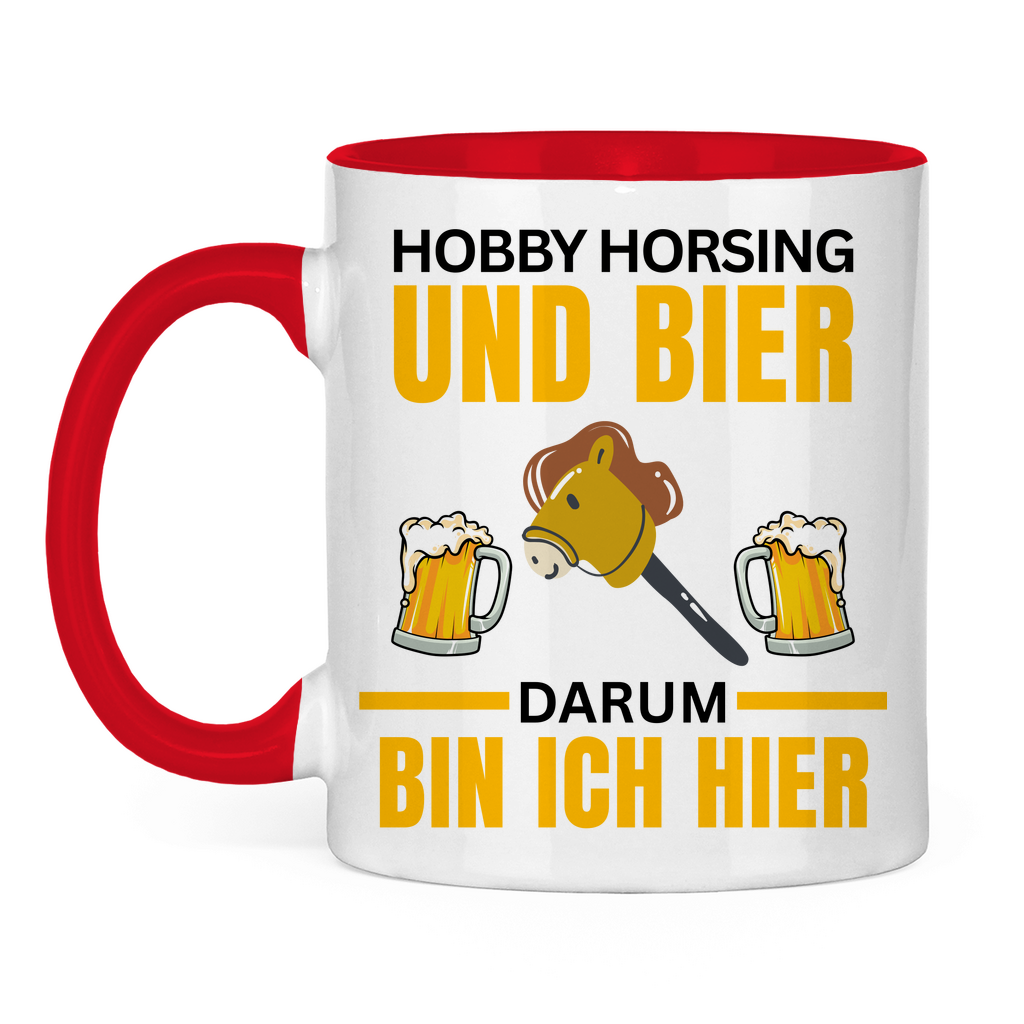 Hobbyhorsing und Bier – darum bin ich hier – lustige Tasse
