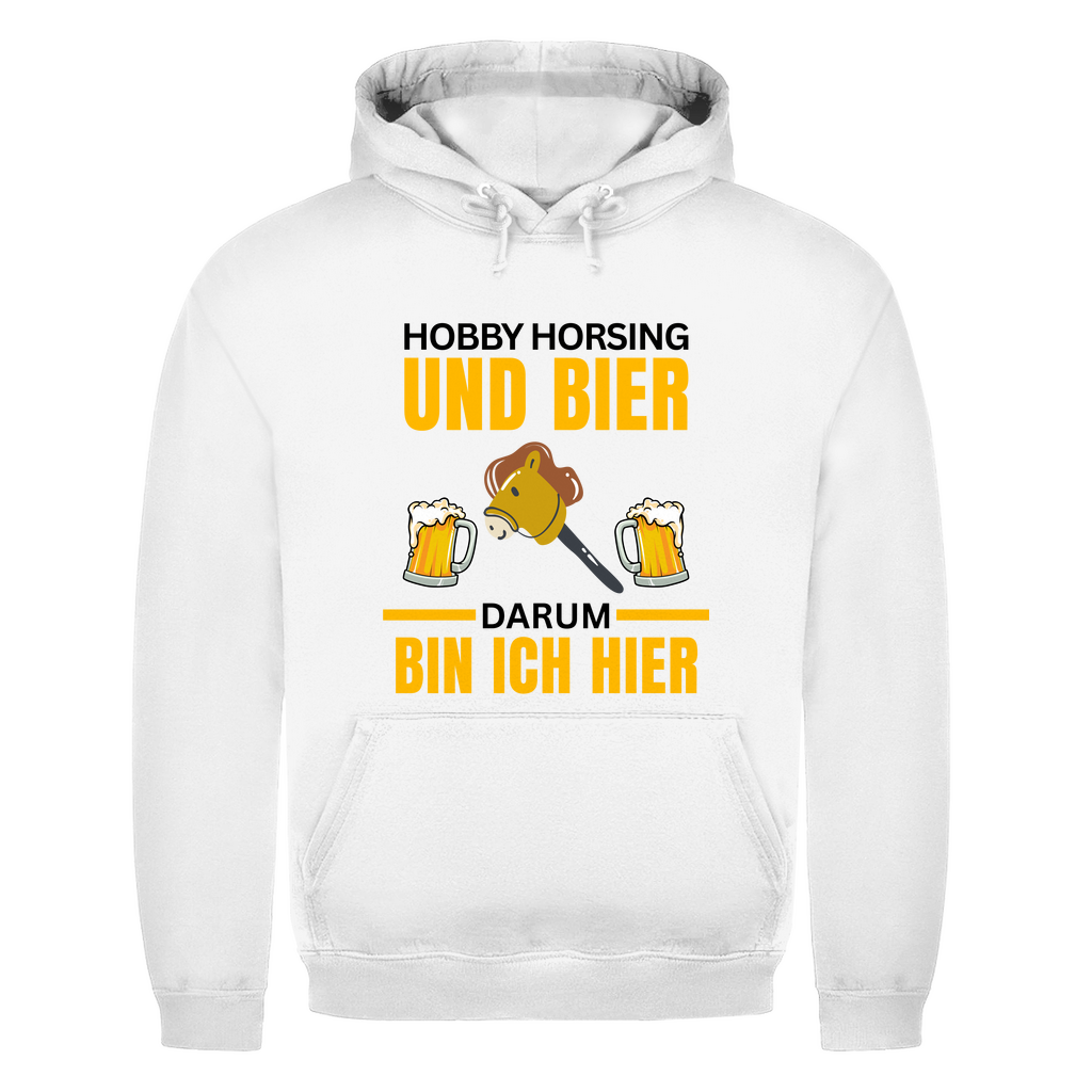 Hobbyhorsing und Bier – darum bin ich hier – lustiger Hoodie