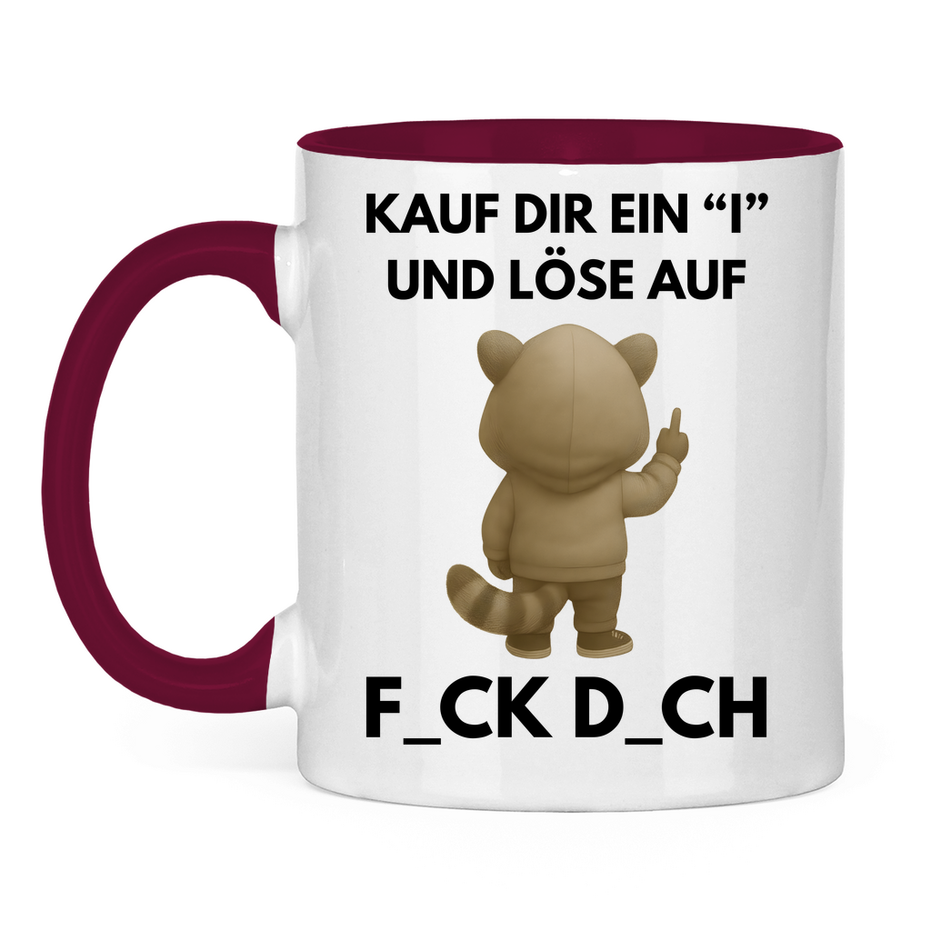 Kauf dir ein I und löse auf – lustige Tasse