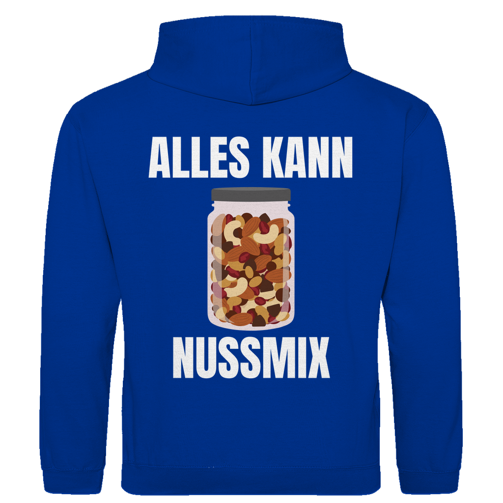 Alles kann Nussmix – kurzer Spruch – lustiger Hoodie (Backprint)