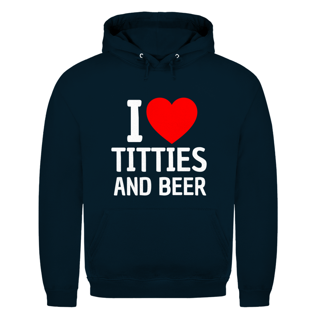 I Love Titties and Beer – lustiger Hoodie