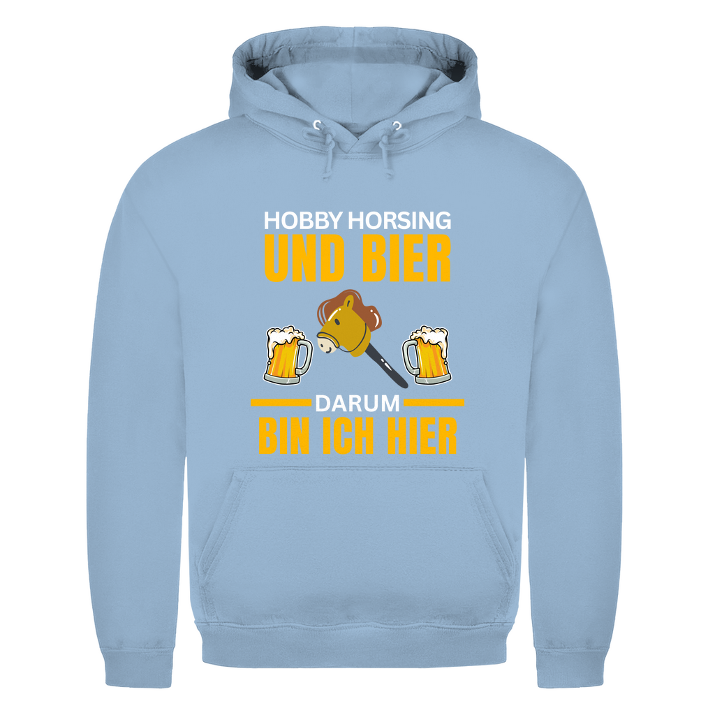 Hobbyhorsing und Bier – darum bin ich hier – lustiger Hoodie