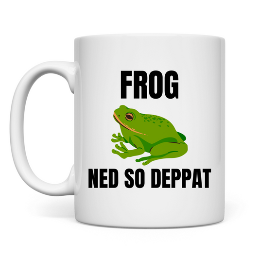 Frog ned so deppat – lustige Tasse
